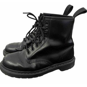 Dr. Martens 1460 Mono Smooth Leather Lace Up Boots  Black Women's Size 7